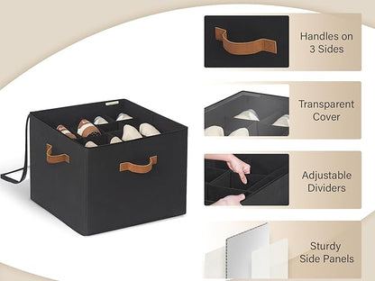 StorageWorks Shoe Organizer for Closet, Fits up to 16 Pairs, Shoe Cubby Storage - Image 5