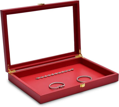 Oirlv Premium Red Leather Jewelry Tray - Image 2