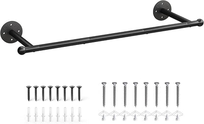 OROPY 33" Industrial Pipe Clothing Rack, Wall Mounted Clothes Rack | Closet Rods - Image 9