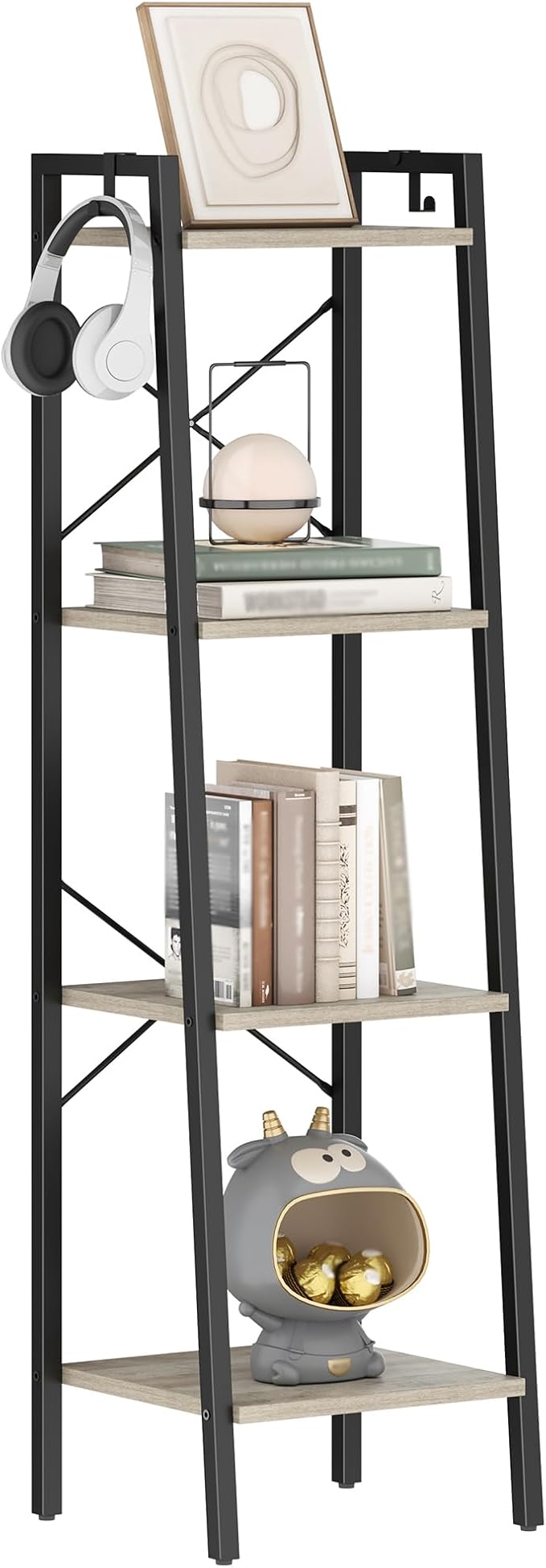 Hzuaneri Ladder Shelf, Freestanding Corner Storage Shelf | Bookcase - Image 8