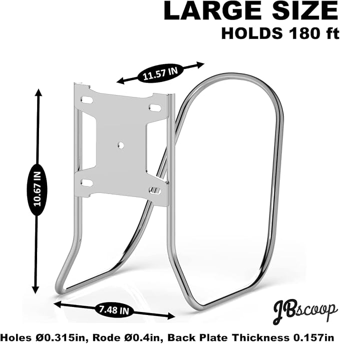 JBscoop Large Stainless Steel Hose Holder, Heavy Duty Hose Hanger - Image 4