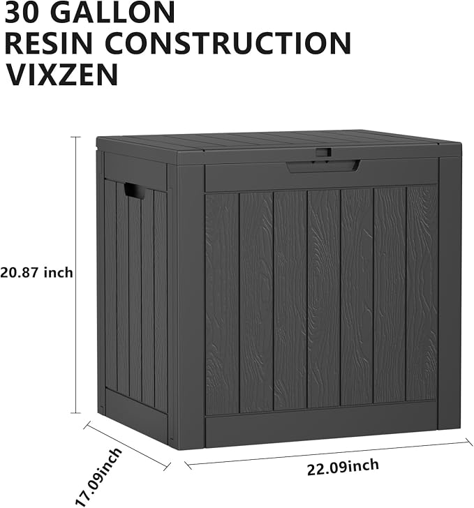 Vixzen 30 Gallon Deck Boxes Outdoor Waterproof, Lockable Storage Box - Image 5