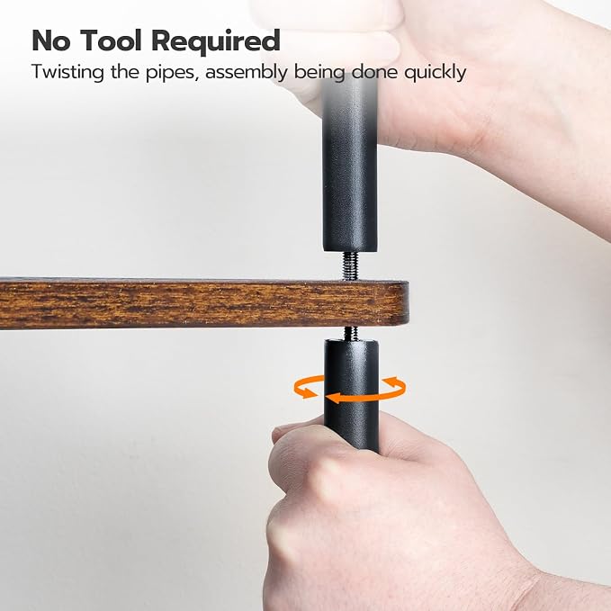 HOOBRO Corner Shelf Stand, Industrial 6-Tier Wall Corner Bookshelf - Image 6