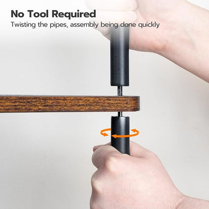 HOOBRO Corner Shelf Stand, Industrial 6-Tier Wall Corner Bookshelf - Image 6