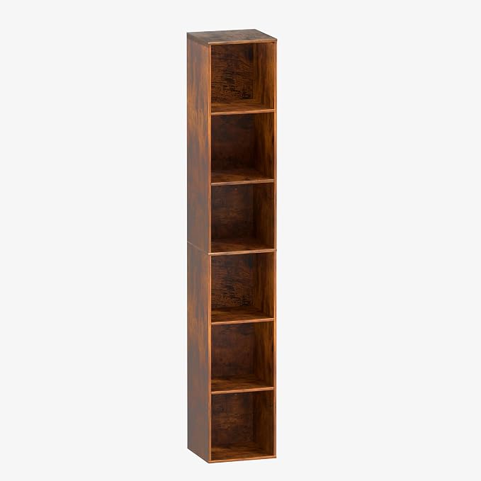 6 Cube Storage Organizer, 6 Tier Cube Low Bookcase Freestanding Storage Display by VAFHYLLIS