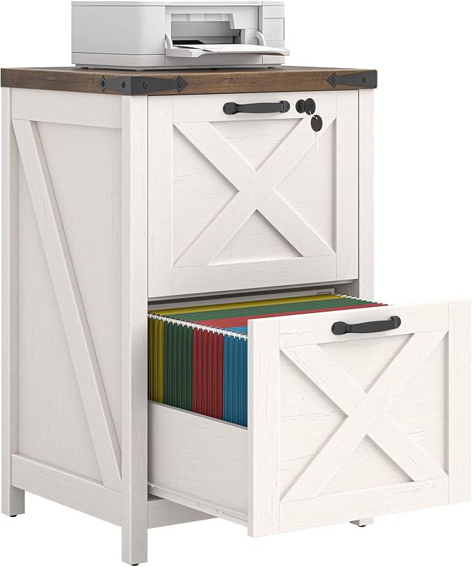 Farmhouse 2 Drawers File Cabinet by Halitaa