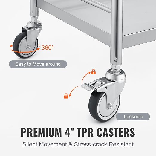 VEVOR Stainless Steel Utility Cart - Image 4