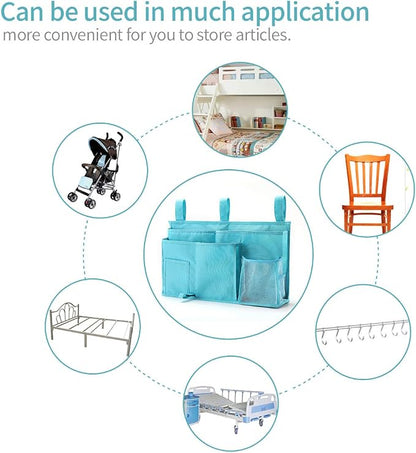 Bseash Bunk Bed Organizer, Bedside Caddy Hanging Bed Organizer Storage Bag 8 - Image 7