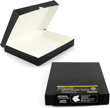 Lineco Clamshell Archival Storage Box, 9.5x12.5x1.75 Inch, Organize and Store by Lineco