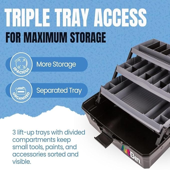 ArtBin 3-Tray Art Supply Box Versatile Organizer - Image 4