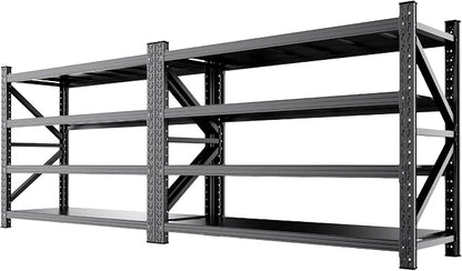 2 Set 79" W Heavy Duty Storage Shelves, 8000LBS Adjustable Garage Shelving Unit by AXASIIO