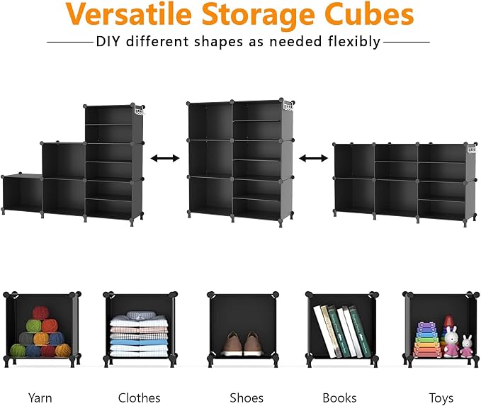 AWTATOS 6 Cube Closet Organizer Storage Shelves - Image 6