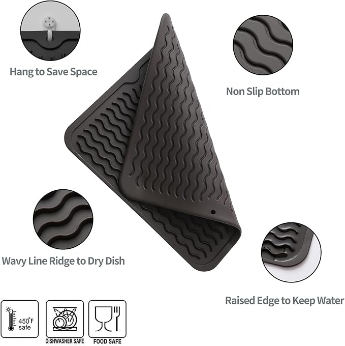 Silicone Dish Drying Mat for Multiple Usage, Easy clean, Eco-friendly, - Image 3