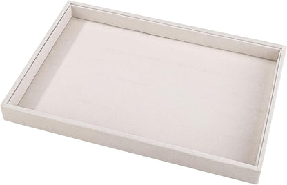 Mornajina 13.8" x 9.5" Velvet Jewelry Tray Jewelry Display Tray Flat Tray by Mornajina