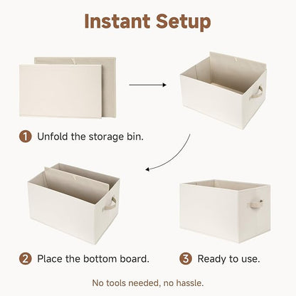 StorageWorks Storage Baskets for Shelves, Foldable Fabric Closet Storage Bins - Image 6