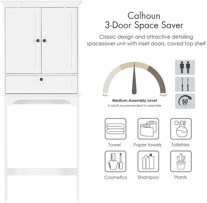 Spirich Bathroom Over the Toilet Storage Cabinet - Image 6