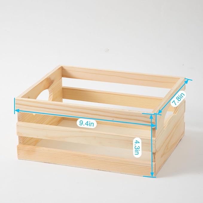 Set of 3 Rustic Wooden Nesting Crates - Image 2