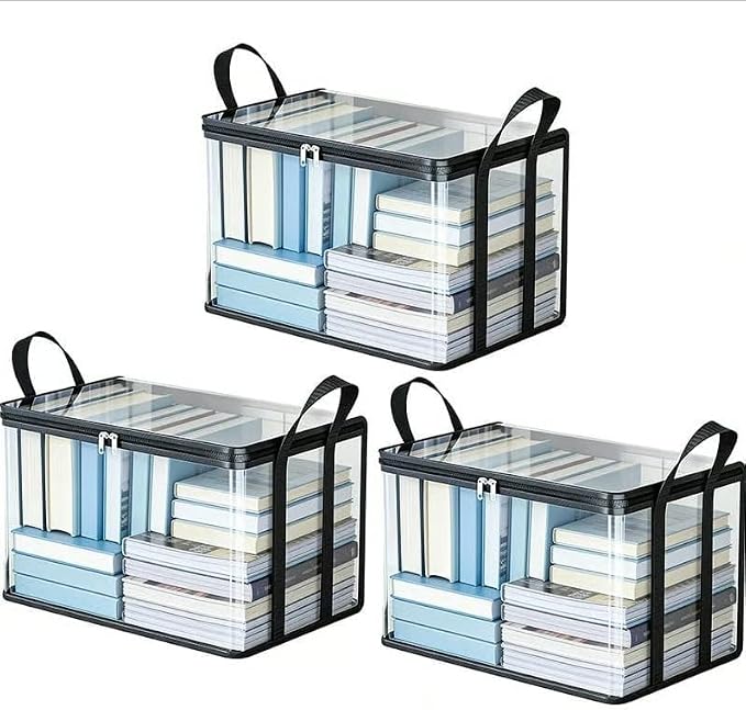 3 Pack Large Clear Thick Plastic Storage Box by Unknown