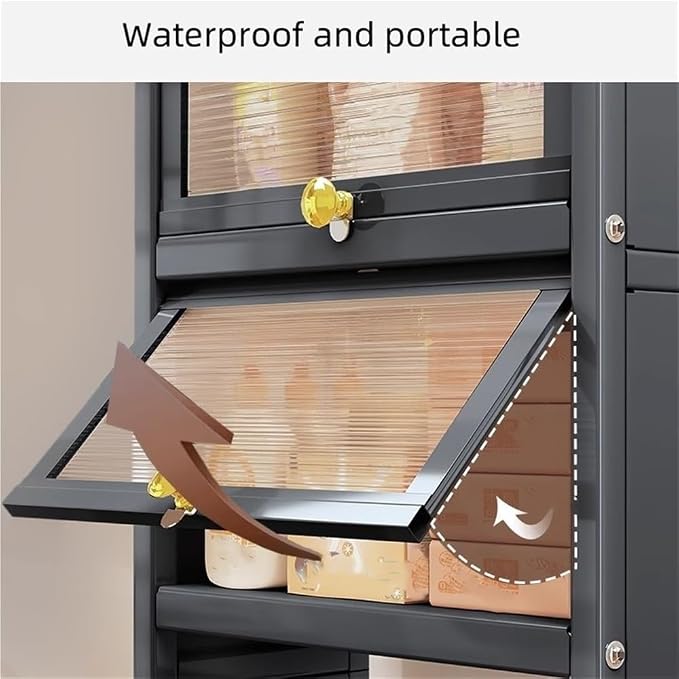 Over Washer and Dryer Storage Shelf Freestanding Laundry Room Organizer Cabinet - Image 4