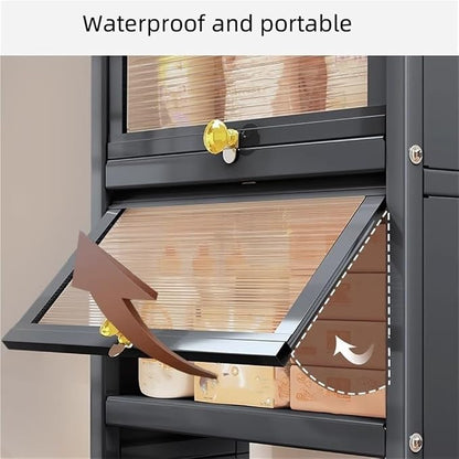 Over Washer and Dryer Storage Shelf Freestanding Laundry Room Organizer Cabinet - Image 4