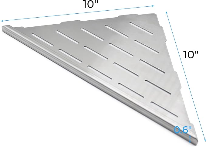 FerdY 2-Pack 10" Brushed Nickel Recessed Corner Shower Shelf, - Image 2