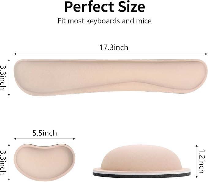 Bloss 2 Wrist Rest Support for Mouse Pad & Keyboard Set, Ergonomic Design Wrist - Image 6