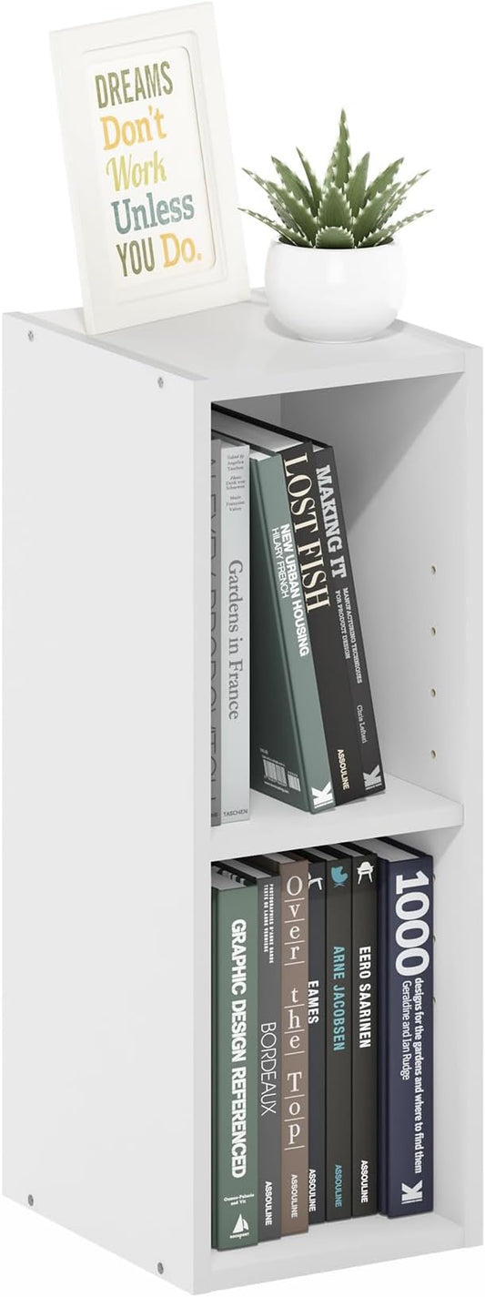 Furinno Fulda Book Shelf, 2-Tier Narrow Bookshelf, Bookcase by Furinno-FitsYourSpaceFitsYourBudget