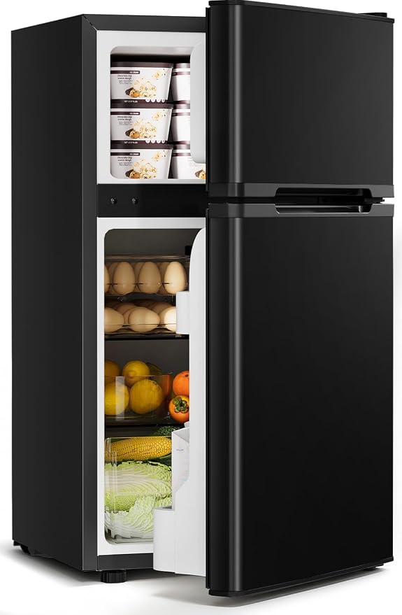 3.2 Cu.Ft Mini Fridge with Freezer by Feelfunn