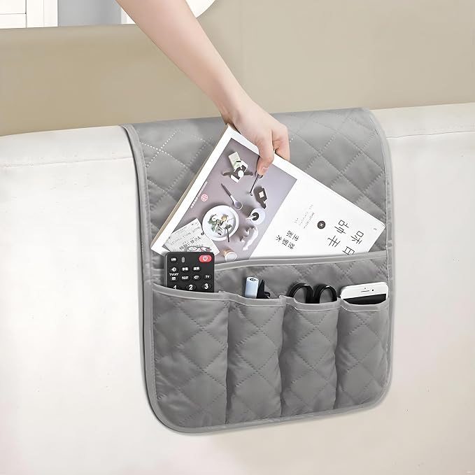 Sofa Armrest Organizer Non-Slip Arm Chair Bedside Storage Caddy Organizer - Image 7