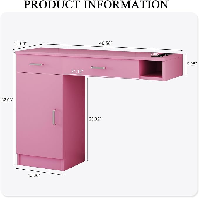 4ever2buy Salon Stations for Hair Stylist, Wall Mount Barber Station - Image 2
