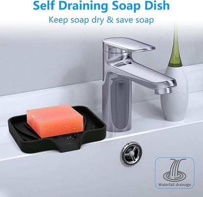 3-Pack Silicone Soap Dish, Sponge Holder - Image 3