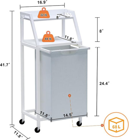 Laundry Hamper, Laundry Sorter, Rolling Laundry Basket - Image 7