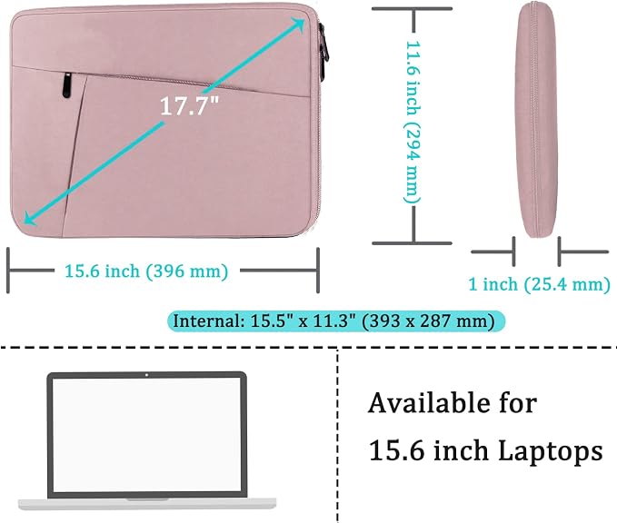 Laptop Sleeve Case 15.6 inch, Durable Shockproof Protective Computer Carrying - Image 5