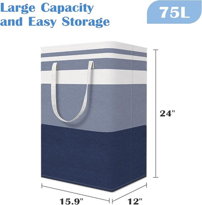 BlissTotes 3-Pack Laundry Basket, Freestanding＆Waterproof Laundry Hamper - Image 2