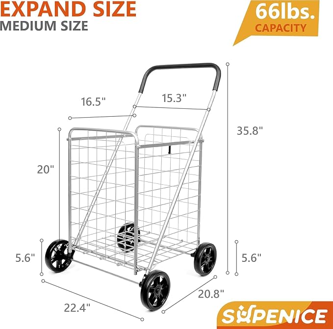 Grocery Utility Shopping Cart - Image 3