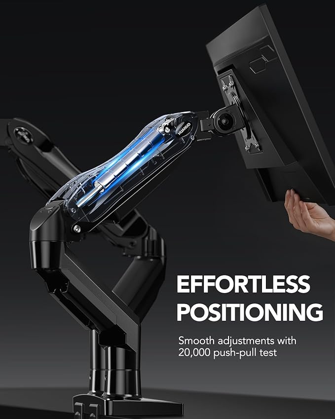 HUANUO Dual Monitor Stand, Fully Adjustable Monitor Desk Mount - Image 5