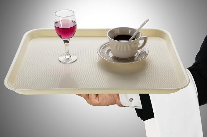 Eslite Rectangular Plastic Serving Trays, Fast Food Serving Cafeteria Trays - Image 5