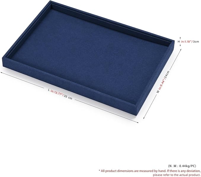 Microfiber Jewelry Tray Stackable Jewelry Drawer Organizer Trays Necklace - Image 8
