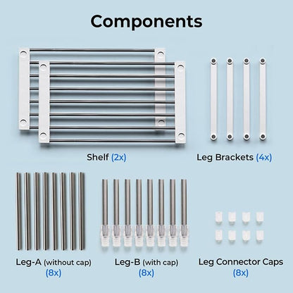 carrotez 2 Pack Expandable Cabinet Organizer, Stackable Kitchen Counter Shelf - Image 8