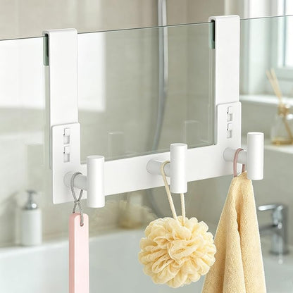 PMMASTO No-Drill Extra Long Shower Hooks, Fits 3/8" Thick Door, Heavy Duty - Image 3