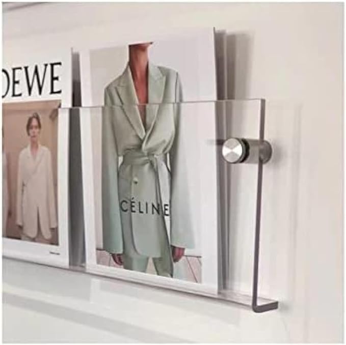 ROYALITA 2-Pack Acrylic Magazine Holder Brochure Holder, Fashion Hanging by ROYALITA