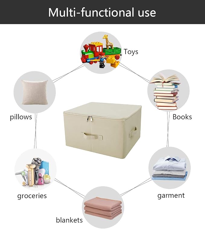 iwill CREATE PRO 3-Pack Beige Folding Storage Boxes - Image 9