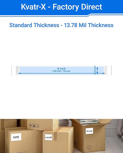 20 PCS Clear Self Adhesive Plastic Label Pockets, Top Loading Business & - Image 2