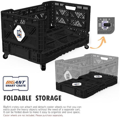 Bigant Heavy Duty Collapsible & Stackable Plastic Milk Crate - Image 3