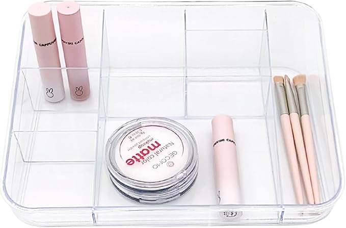 SUNFICON Makeup Tray Organizer Cosmetic Display Case Office Stationery Storage - Image 5