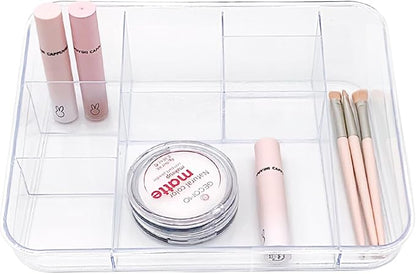 SUNFICON Makeup Tray Organizer Cosmetic Display Case Office Stationery Storage - Image 2