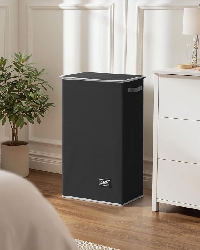 SOLEDI Laundry Hamper Black - 100L Large and Tall Laundry Basket Collapsible - Image 7