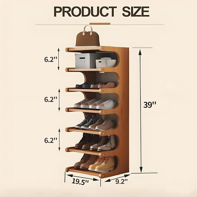 39" Bamboo Shoe Rack - Image 2
