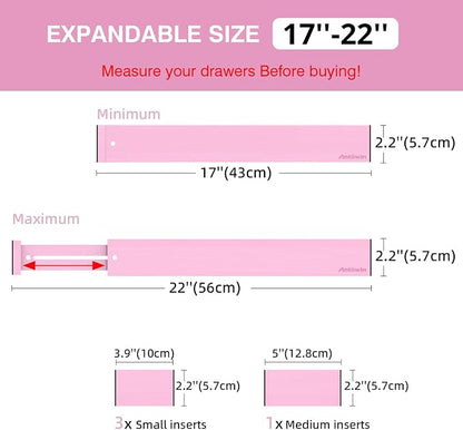 ANTOWIN Expandable Bamboo Drawer Dividers Organizers, Drawer Separators Splitter - Image 4