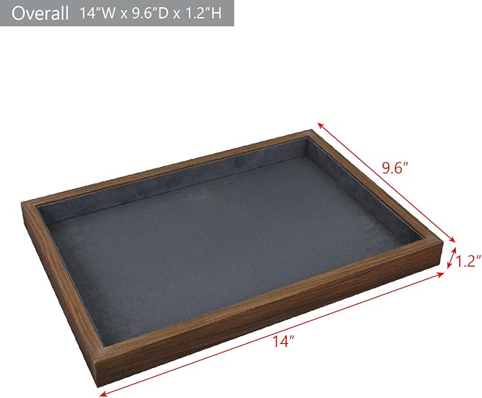 MOOCA 2 Pcs Wooden Jewelry Display Tray, Presentation Tray, Organizer - Image 2